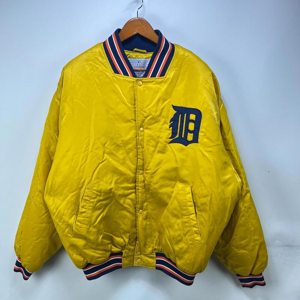 Vintage Starter Detroit Tigers Satin Bomber Jacket 2XL